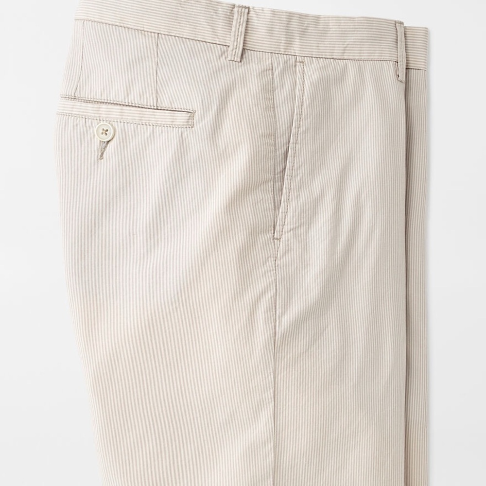 Peter Millar linen cotton blend tan pinstripe‎ pants men’s size 34x33